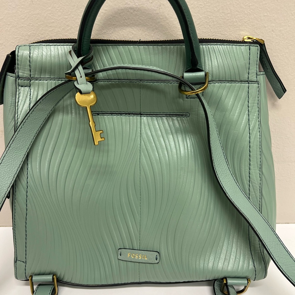 Fossil Mint Green Satchel Bag